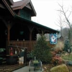 Dark Stain Log Home