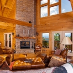 Great Room In a Log Home