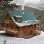 Log Cabin and Balcony