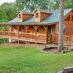 Ranch Log Home with Dormers
