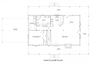 Mountain Crest Log Home Main Floor Plan