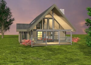 Tranquility Log Home one bedroom one bathroom