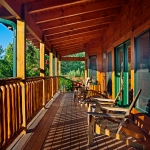 Log Home Porch by Custom Timber Log Homes