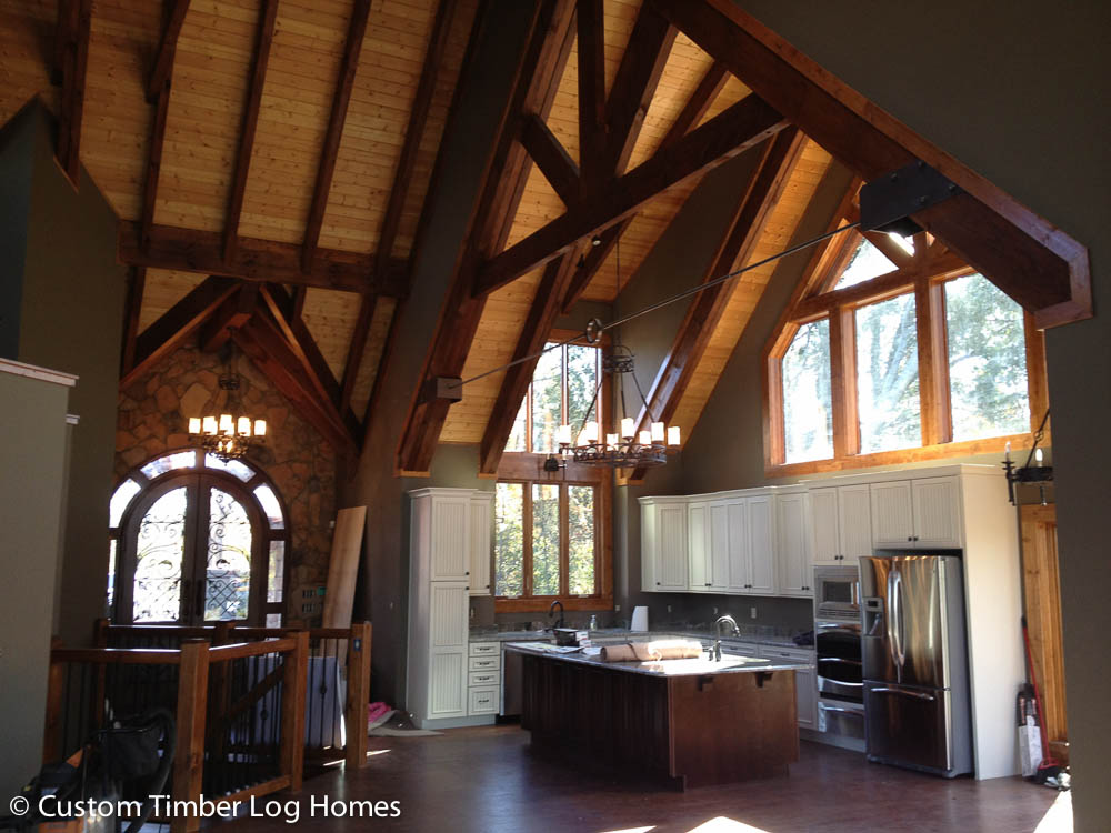 Heavy Timber Granite Tops in Kitchen