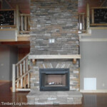 Stacked Stone Fireplace and Loft