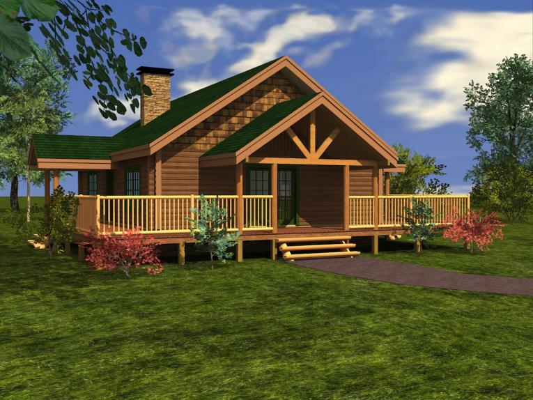 crystal lake log home model_0