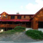 Front View of Log Home