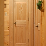 Hallway in log Home