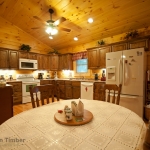 Kitchen Area in Log Home