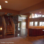 Log Cabin Stairs and Great Room
