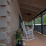 Log Home Deck Dovetail Corner
