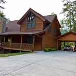 6x12 Dovetail Log Home with Carport