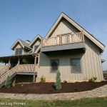 Balcony and Dormers on Log Home