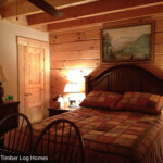 Customized Overlook Log Home Bedroom