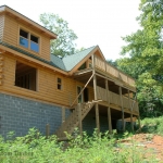 Deck Porch Log Home Lookout