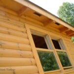 Double Hung Windows Vent Log Home Roof