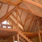 Exposed Beam System Log Home Roof