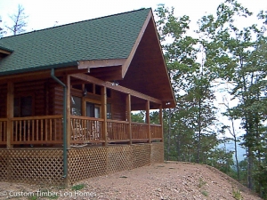 Front of Log Home