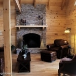 Great Room with Stacked Stone Fireplace