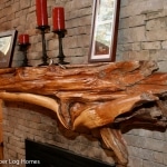 Mantle in Log Home