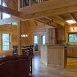 Log Home Great Room and Loft
