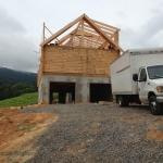 Log Home With Two Car Garage