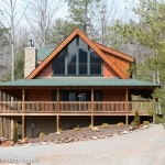 Front View of Log Home