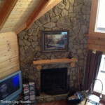 Stone Fireplace From Stairs