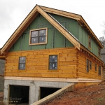 True Chink Log Home With Zip System On Second Floor