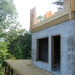 Basement Deck Log Stack