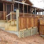Exterior Log Home and Deck