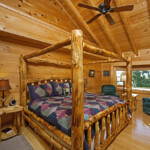 Log Home Bed Master Suite