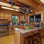 Log Home Kitchen Area