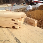 8x8 D Saddle Notch Logs