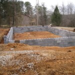 Laying Block Foundation for Log Home