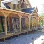 Log Home Under Construction