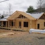 Log Home with Poly Felt