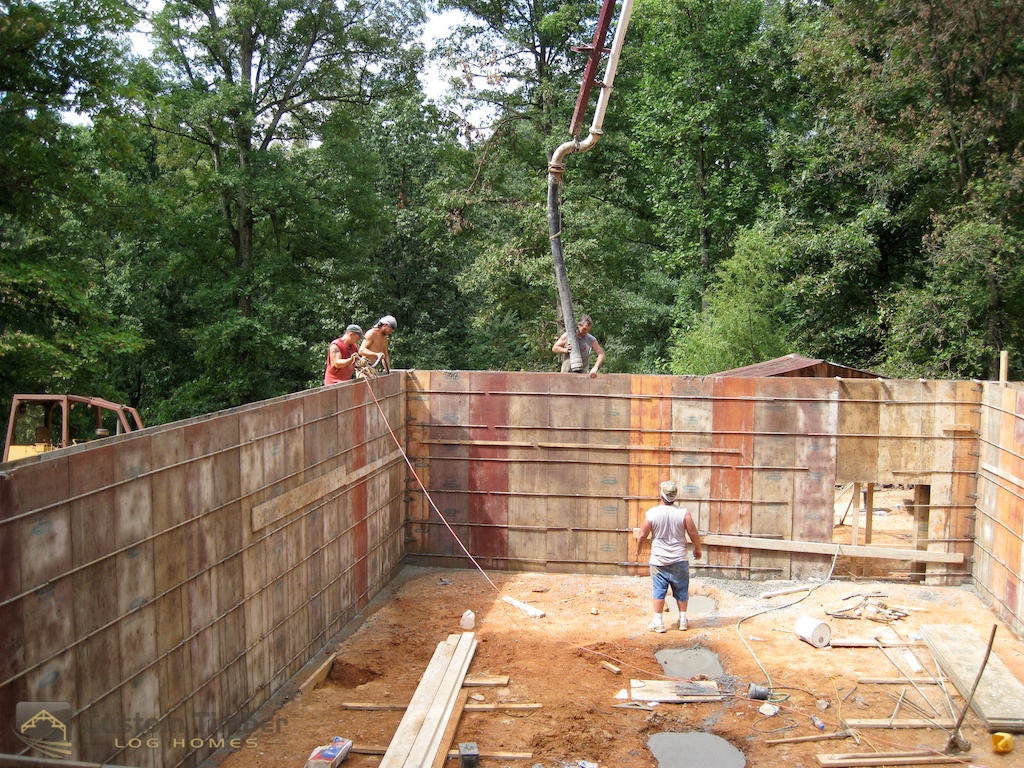 Pouring Walls Piers Poured