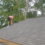 Shingles Being Applied