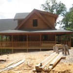 Staining Log Home