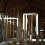 Walls being framed