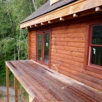 decking and log walls stain