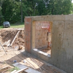 Foundation Walls Poured and the Forms Coming Off