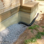 French Drain In and Covering With Rock