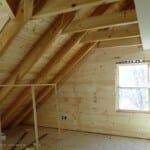 log home dormer and gable wall