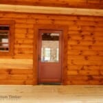 log home entry before staining