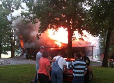 Frame home destroyed by fire