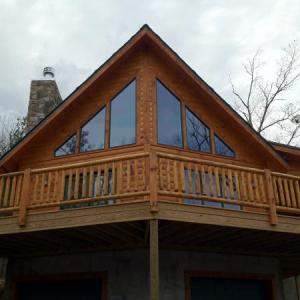 Log Home with Prowl Gable end