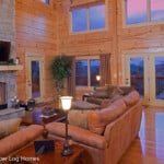 Log Home Great Room by Custom Timber Log Homes