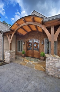 Arched Entry Way Wooden Beams